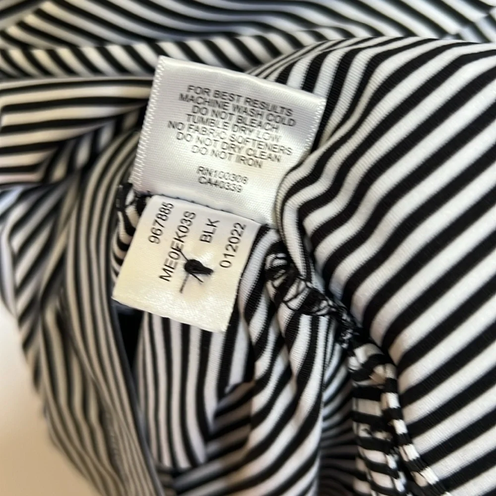 Peter Millar Quail Hollow Carolina CAT Stripe Black White Performance Polo XXL